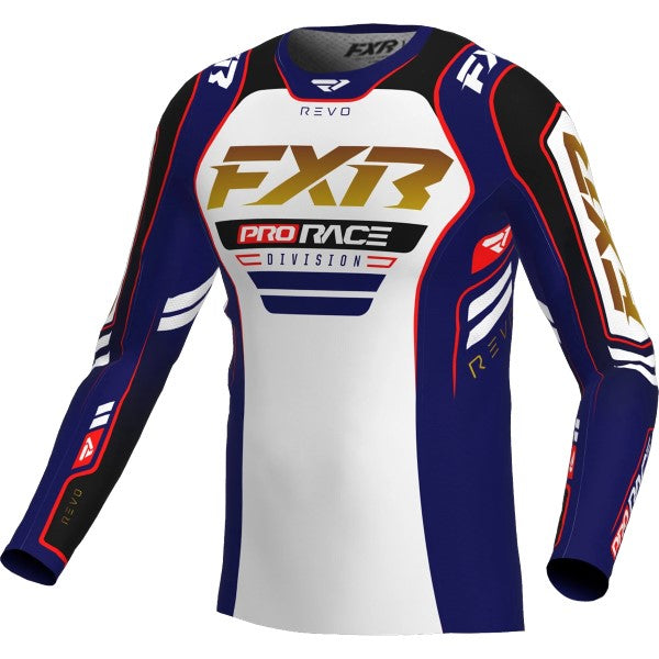 Chandail de Motocross Revo Alpha Blanc/Mauve de face