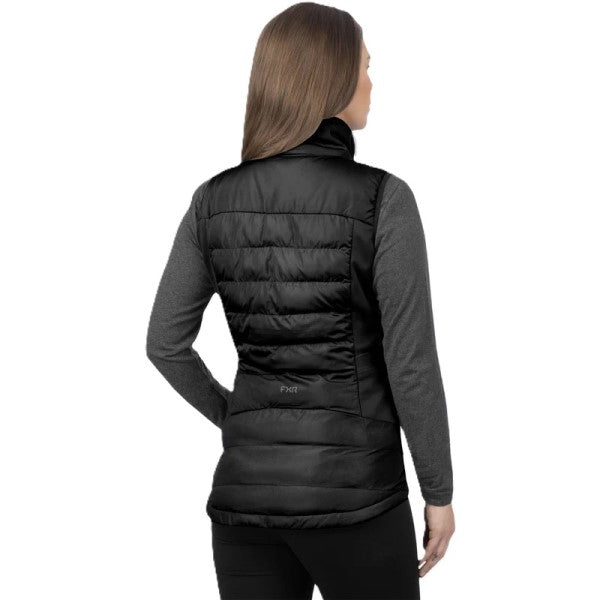 Manteau Matelassé Phoenix Sans Manche Femme Noir Ops, Dos