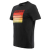 T-Shirt Stripes Noir/Rouge de Face