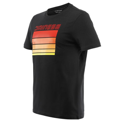 T-Shirt Stripes Noir/Rouge de Face