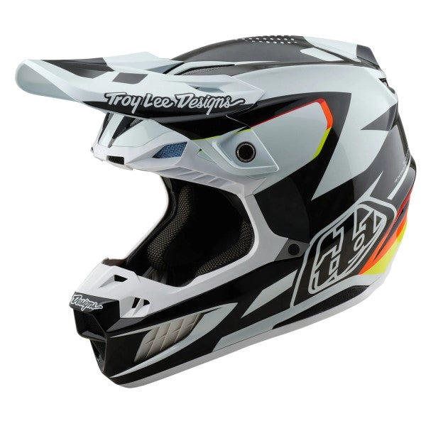 Casque de Motocross SE5 Carbone Optic Troy Lee Designs noir, de 3/4
