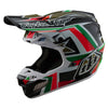 Casque de Motocross SE5 Carbone Labyrinth Troy Lee Designs noir, de 3/4