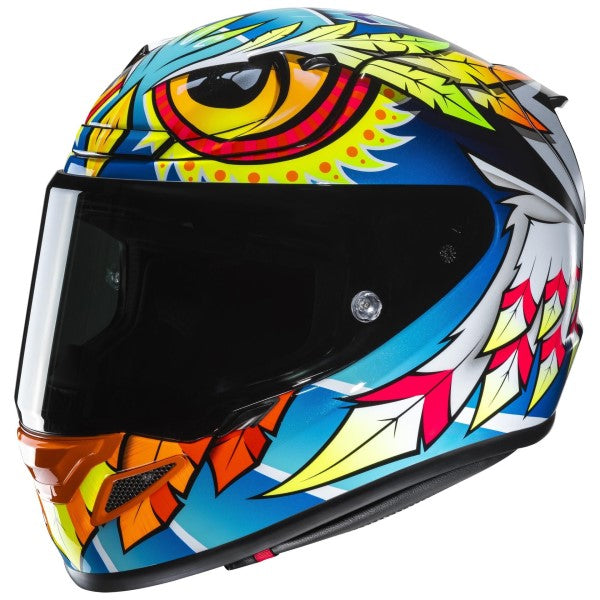 Casque Intégral de Moto RPHA 12 Spasso HJC bleu et multicolore, de 3/4