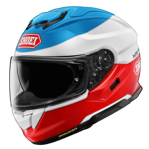 Casque Intégral de Moto GT-Air 3 Lilt Shoei bleu blanc et rouge, de 3/4
