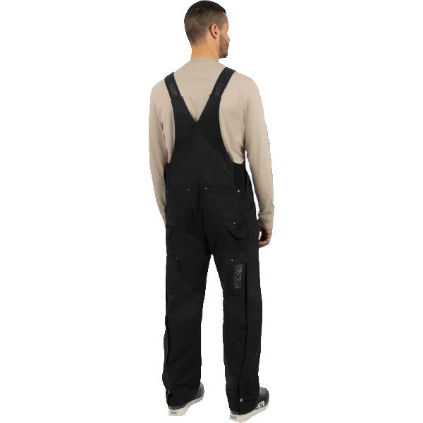 Pantalon Task BIB noir, de dos