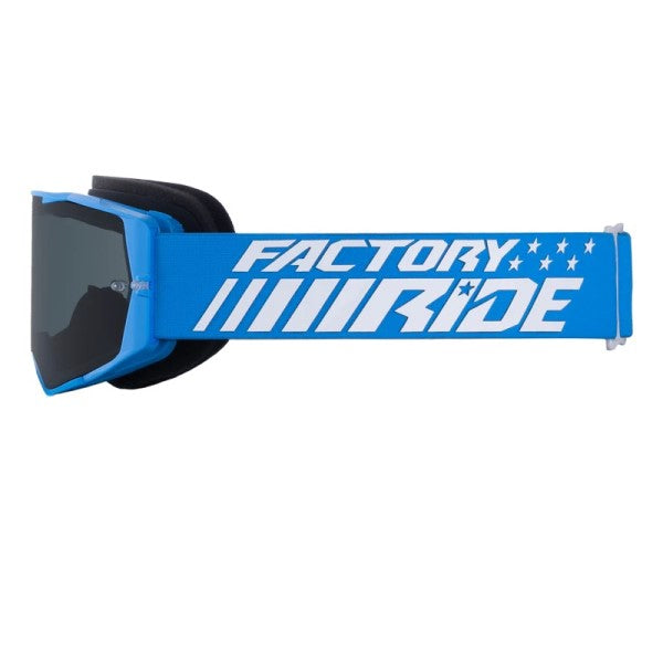 Lunette de Motocross Factory Ride Blanc, de côté