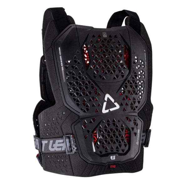 Plastron de Motocross 4.5 Evo Leatt noir, de dos