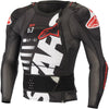 Chandail de Protection de Motocross Sequence Protection Alpinestars noir, blanc et rouge, de face