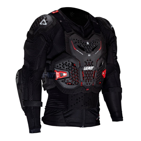 Chandail de Protection de Motocross 4.5 Evo Leatt noir, de face