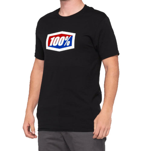 T-Shirt Official 100% noir, porté