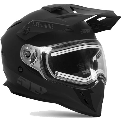 Casque Intégral de Motoneige Delta R3L Ignite Noir Mat incliné de gauche