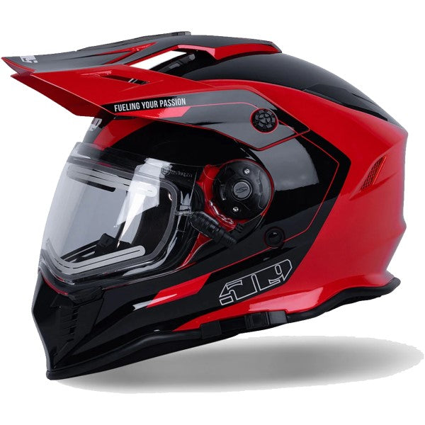 Casque Intégral de Motoneige Delta R3L Ignite Rouge/Noir de droite