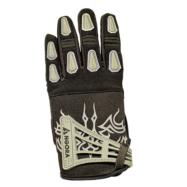 Gants de Moto 81 Angora noir, dessus gauche