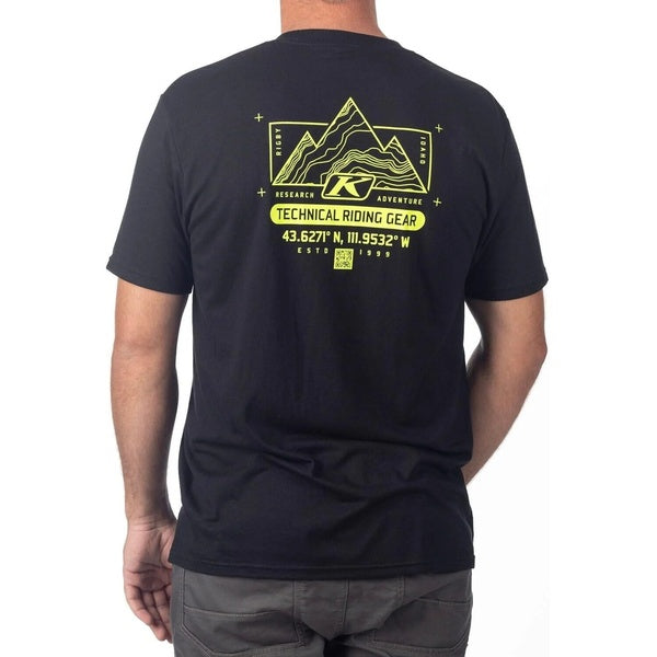 T-shirt Destination Tri-blend/Klim/Noir et haute-visibilité, de dos