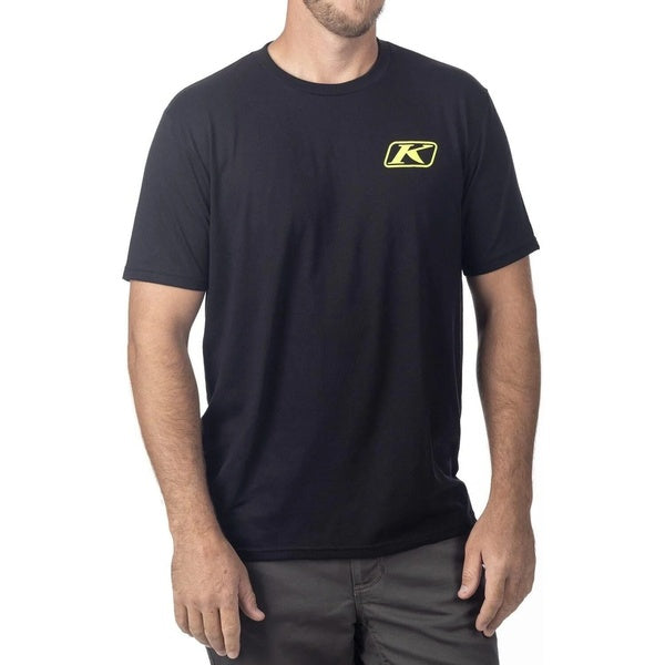 T-shirt Destination Tri-blend/Klim/Noir et haute-visibilité, de face