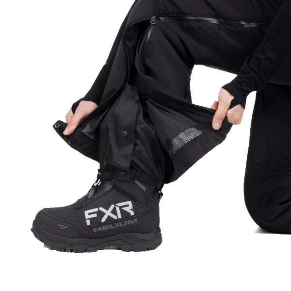 Pantalon de Motoneige Renegade FX à Bretelle FXR noir, détail cheville