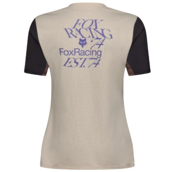 Maillot de Vélo Defend Park Femme/Fox/beige, de dos, manches courtes