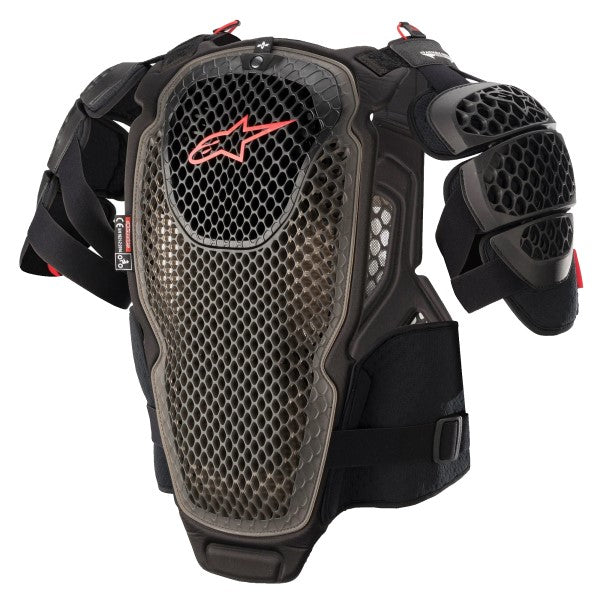 Plastron de Motocross A-6 Alpinestars noir, de dos