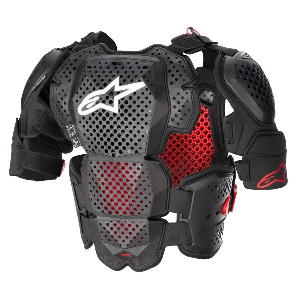 Plastron de Motocross A-10 V2 Alpinestars noir, de dos