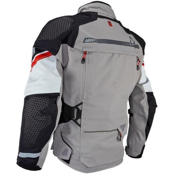 Manteau de Moto ADV Dritour 7.5 Gris/Noir incliné de dos à droite