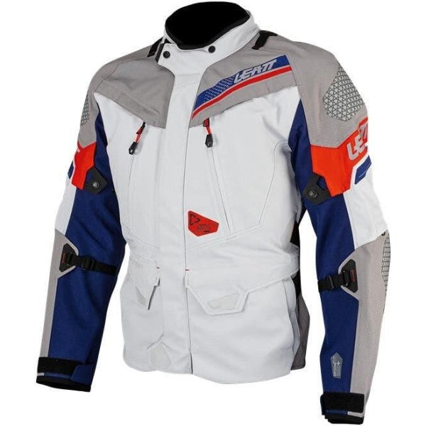 Manteau de Moto ADV Dritour 7.5 Bleu/Blanc/Rouge incliné de droite