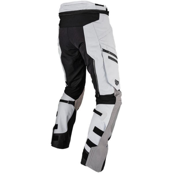 Pantalon de Moto Adv Dritour 7.5 Gris/Blanc incliné de dos à gauche