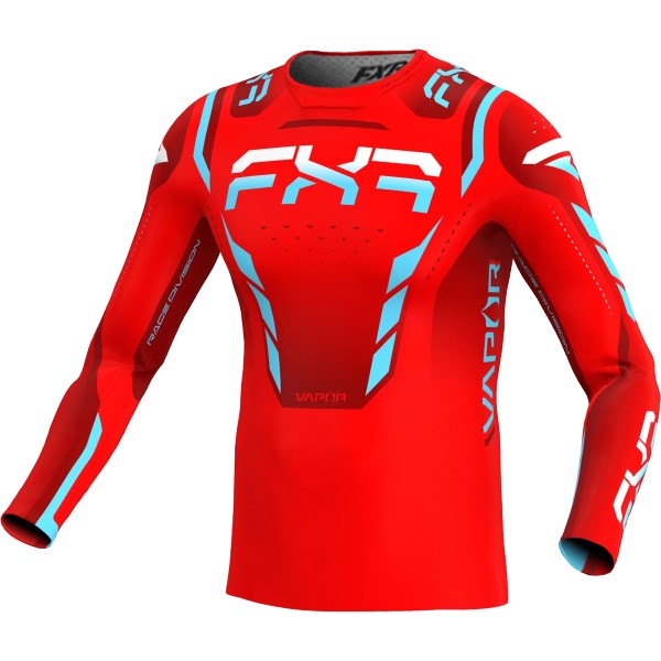 Chandail de Motocross Vapor Rouge/Bleu incliné de face