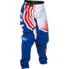 Pantalon de Motocross F-16 Junior Bleu/Blanc/Rouge de face