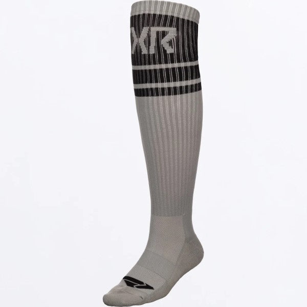 Bas de Motocross Sock Gris/Noir, de face