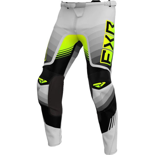 Pantalon de Motocross Clutch Pro FXR Gris/Vert de devant