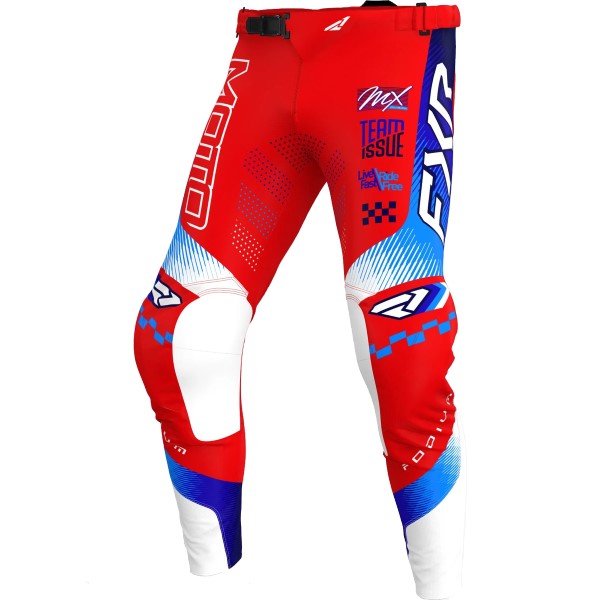 Pantalon de Motocross Podium Gladiator Rouge/Bleu de face