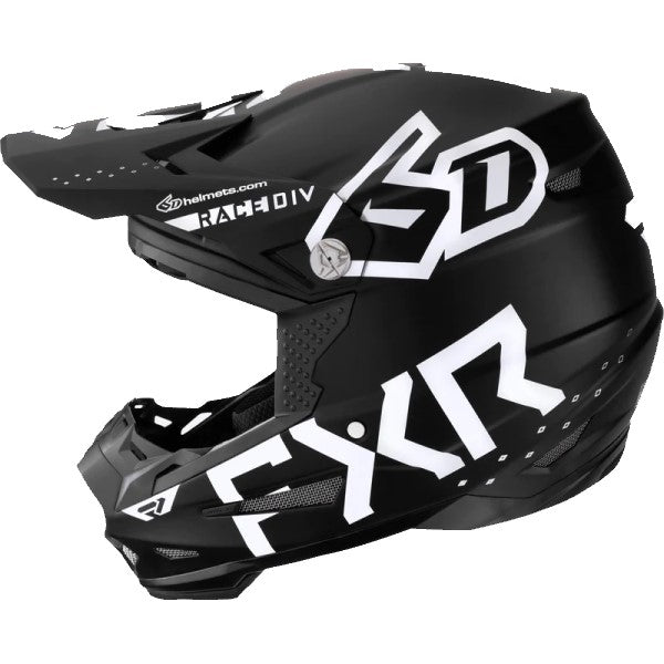 Casque de Motocross ATR-2 Noir/Blanc de droite