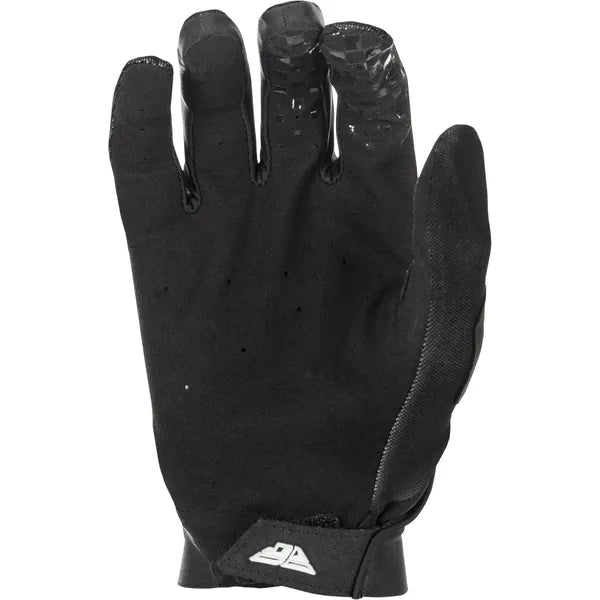 Gants de Motocross Pro Lite/fly/noir blanc, de face/intérieur