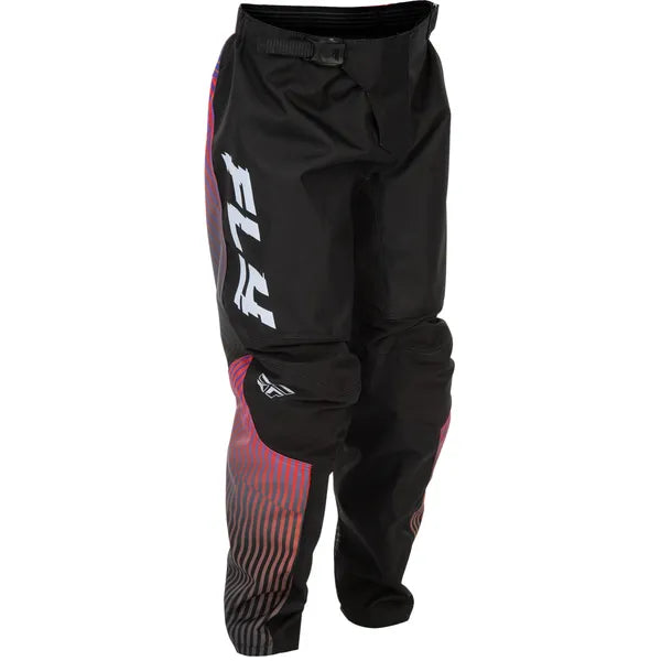 Pantalon de Motocross F-16 Junior/Fly/mauve noir /de profil