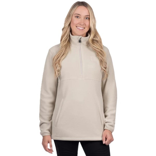 Coton Ouaté Aspen 1/4 Zip Femme Beige