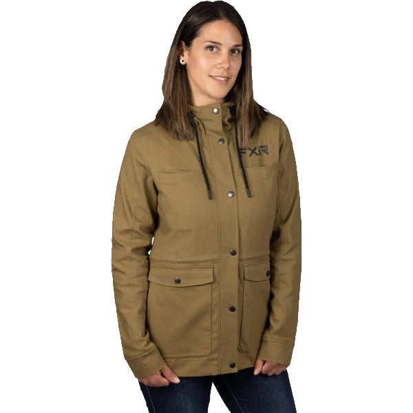 Manteau Ivy Canvas Femme FXR Brun, de face