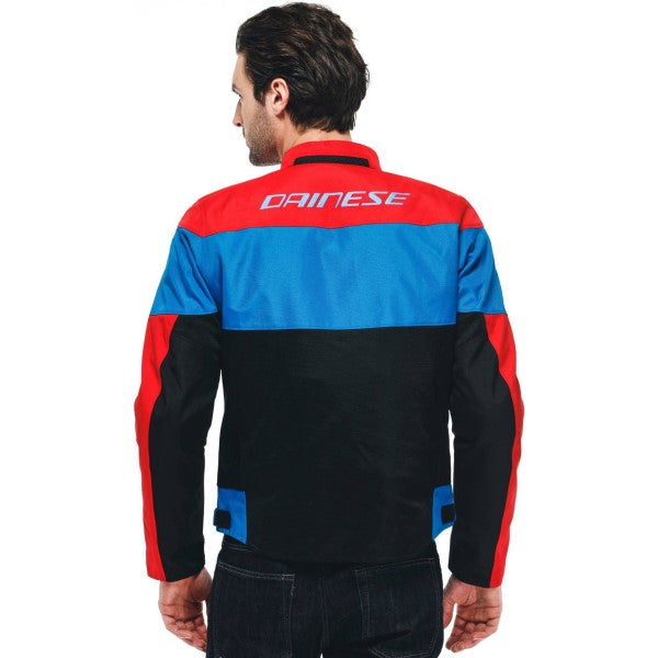 Manteau de Moto Dainese Electtrica Air Noir_Rouge_Bleu Modèle Dos