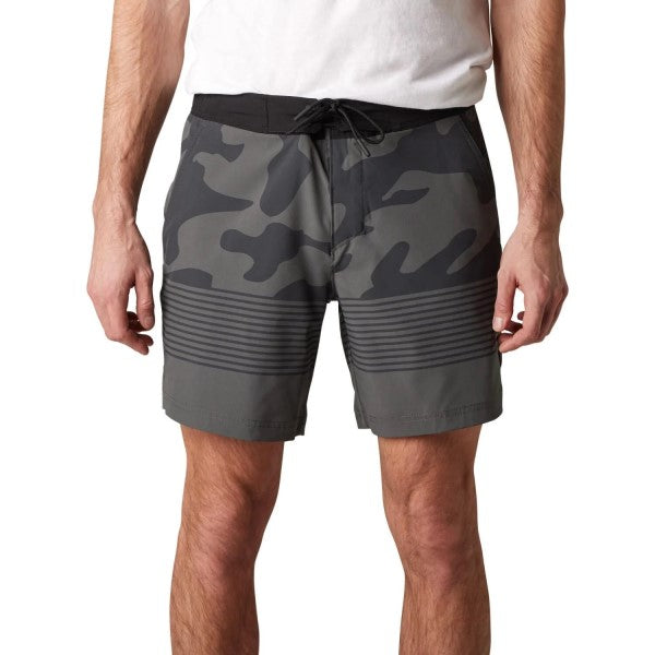 Short de Volley Essex Camo Gris Foncé de face