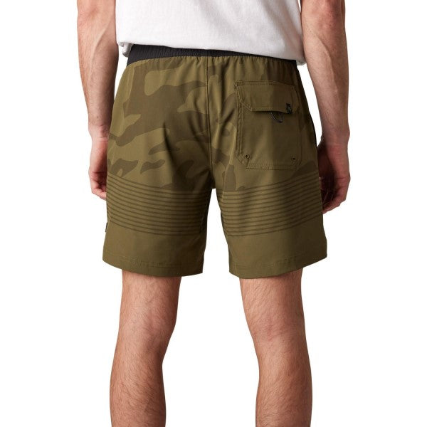 Short de Volley Essex Camo Olive de dos
