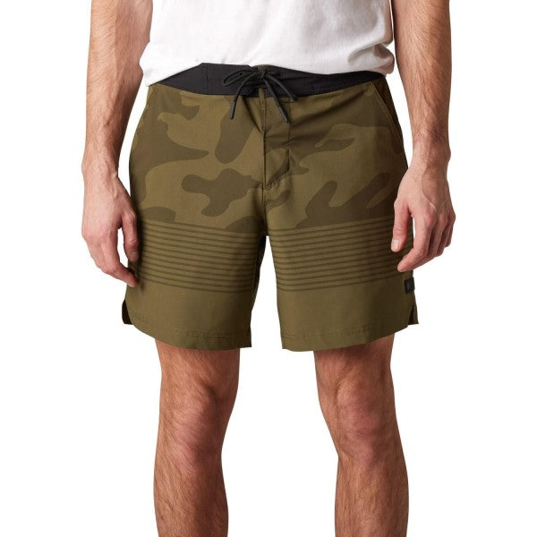 Short de Volley Essex Camo Olive de face