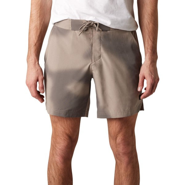 Short de Volley Essex Print Gris/Brun de face