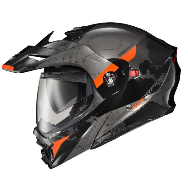 Casque Modulaire de Moto Exo-AT960 Noir/Orange