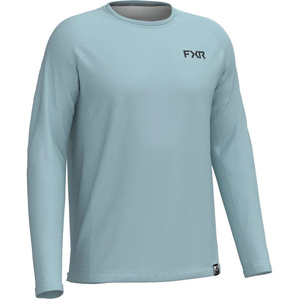 Chandail Attack UPF FXR Turquoise incliné de face