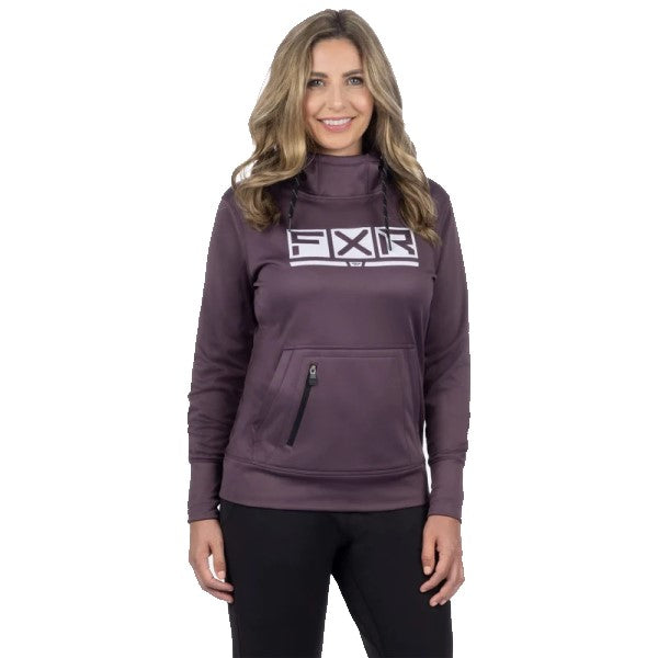 Coton Ouaté Podium Tech FXR Femme Mauve Foncé, de face