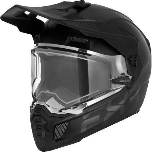 Casque Intégral de Motoneige Clutch X Pro noir, côté gauche