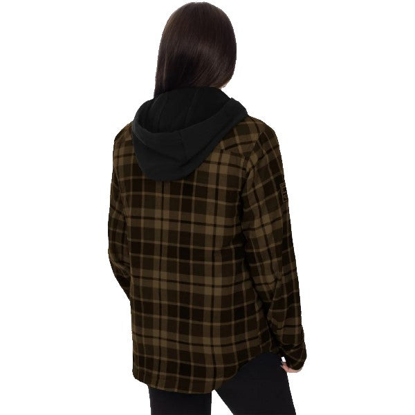 Manteau Flanelle Timber Isolé Unisexe Brun Foncé Dos