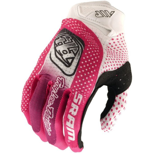 Gants de Vélo Air Troy Lee Designs X SRAM Radioscape Rose/Blanc extérieur