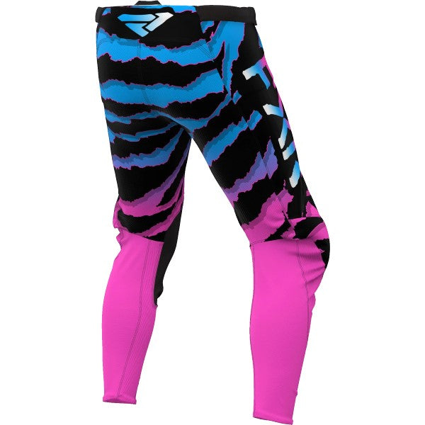 Pantalon de Motocross Podium Junior Noir/Rose/Bleu de derrière