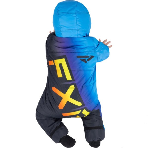 Ensemble de Motoneige CX Bébé FXR noir/bleu, de dos