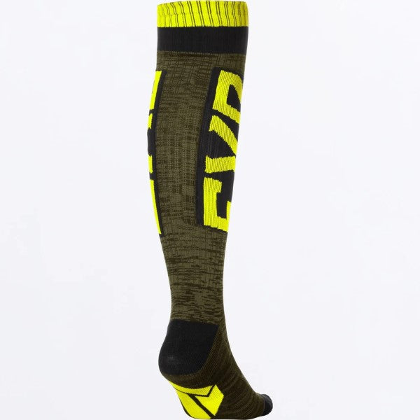Bas de Motocross Sock Noir/Or, Arrière